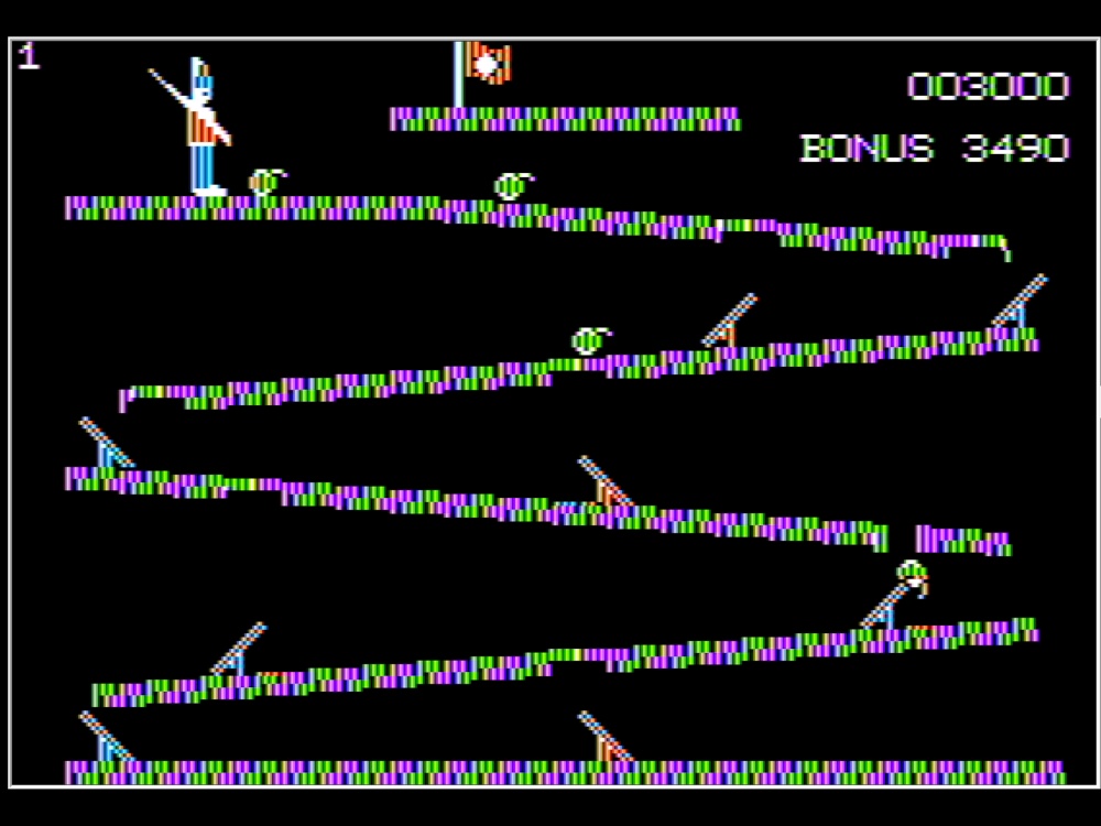 Gameplay of Cannon Ball Blitz for Apple II